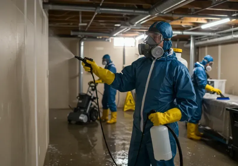 Basement Sanitization and Antimicrobial Treatment process in Roselle Park, NJ