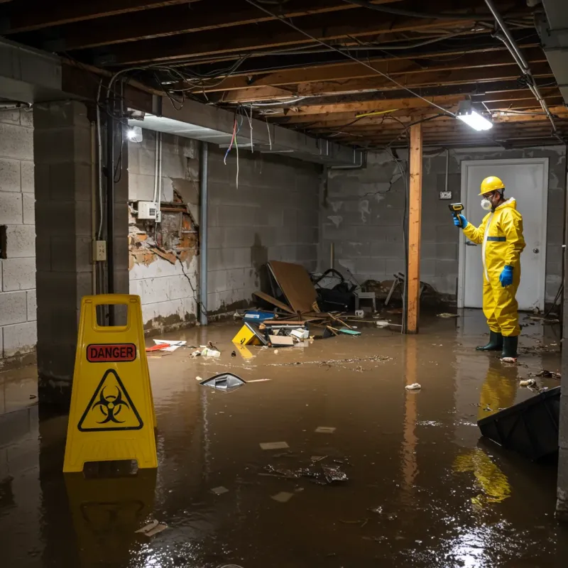 Flooded Basement Electrical Hazard in Roselle Park, NJ Property